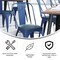 Emma and Oliver Perth Metal Stacking Dining Chairs with Poly Resin Seats for Indoor/Outdoor Use
